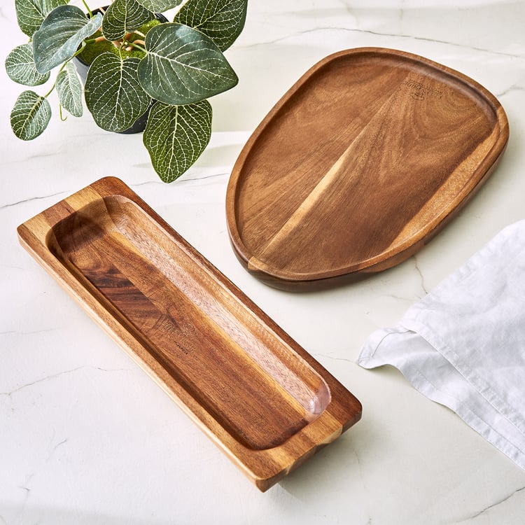 Chef's Pride Marion Acacia Wood Serving Platter - 20x30.5cm