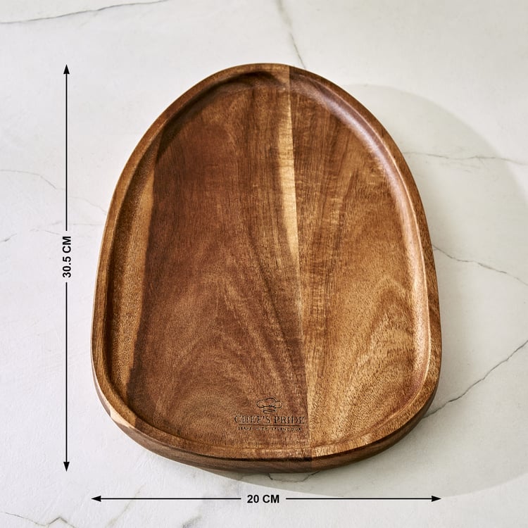 Chef's Pride Marion Acacia Wood Serving Platter - 20x30.5cm