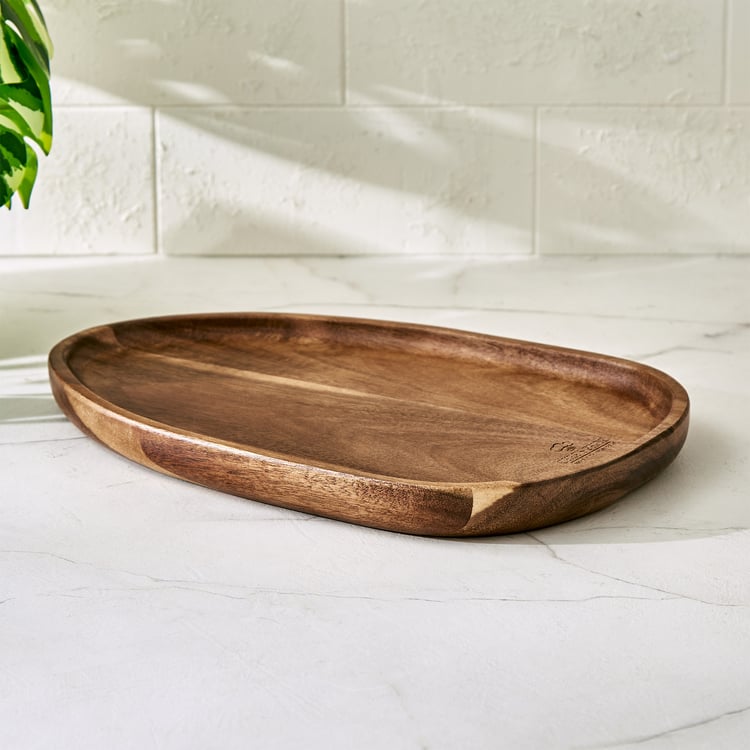 Chef's Pride Marion Acacia Wood Serving Platter - 20x30.5cm