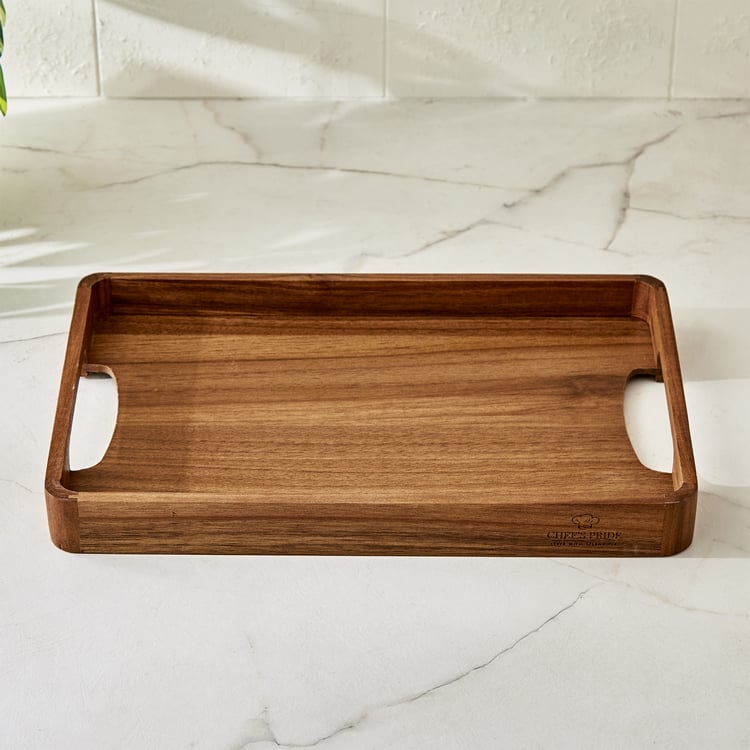 Chefs Pride Marion Acacia Wood Serving Tray - 36x23cm
