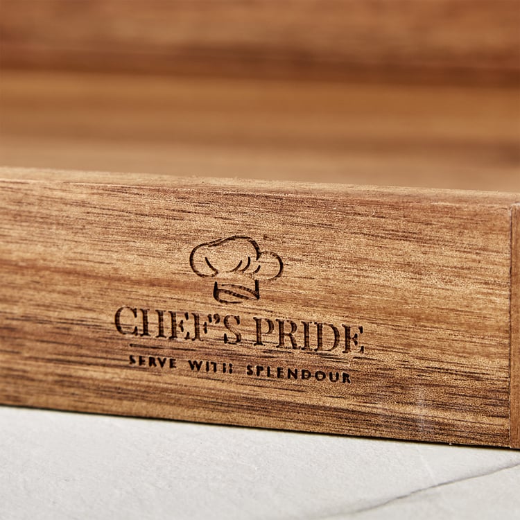 Chefs Pride Marion Acacia Wood Serving Tray - 36x23cm