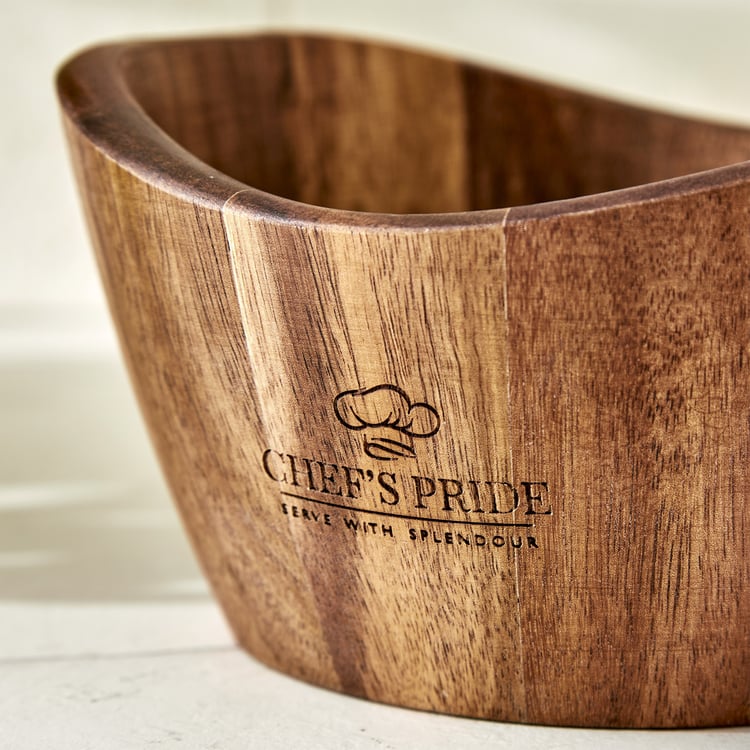 Chef's Pride Marion Acacia Wood Serving Bowl