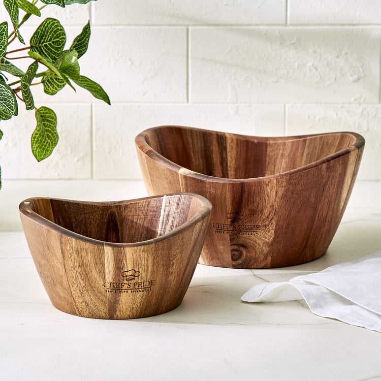 Chef's Pride Marion Acacia Wood Serving Bowl