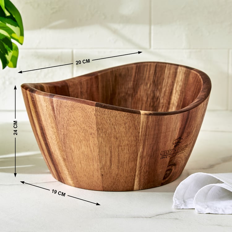 Chef's Pride Marion Acacia Wood Serving Bowl