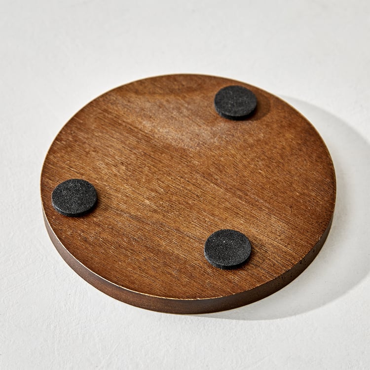 Chef's Pride Marion Set of 4 Acacia Wood Coasters with Holder