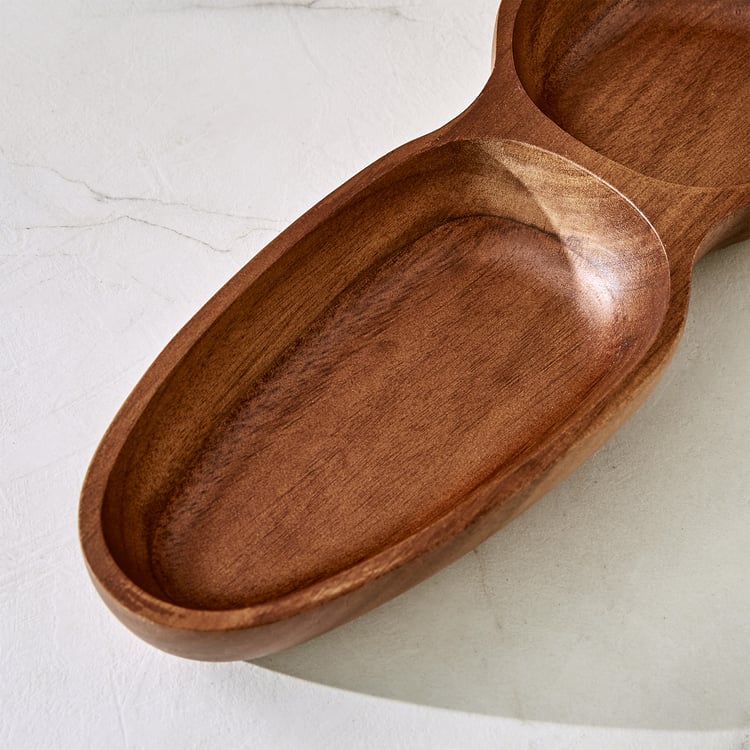 Chef's Pride Marion Acacia Wood Chip and Dip Platter