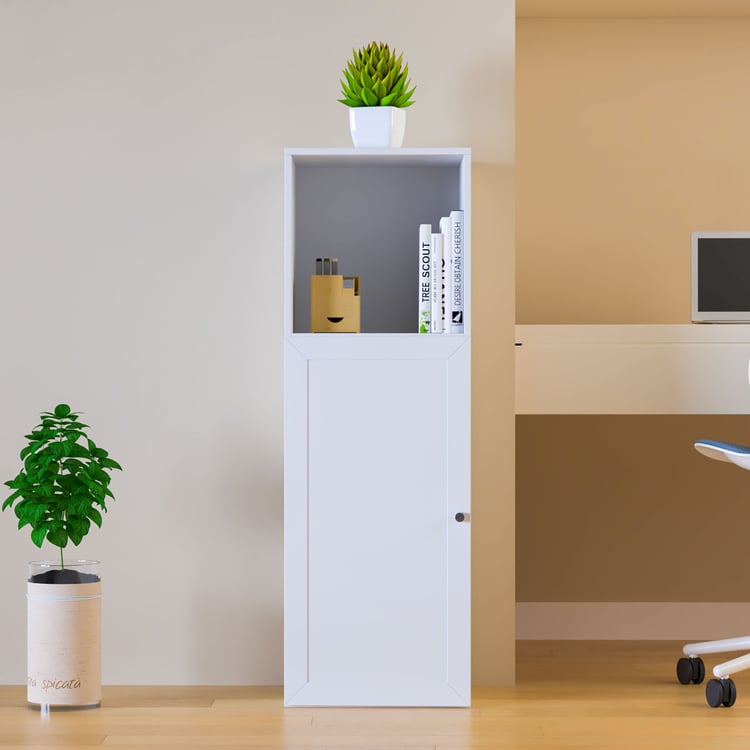 Helios Soho 1-Door Book Cabinet - White