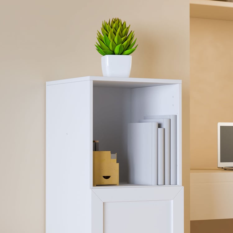 Helios Soho 1-Door Book Cabinet - White