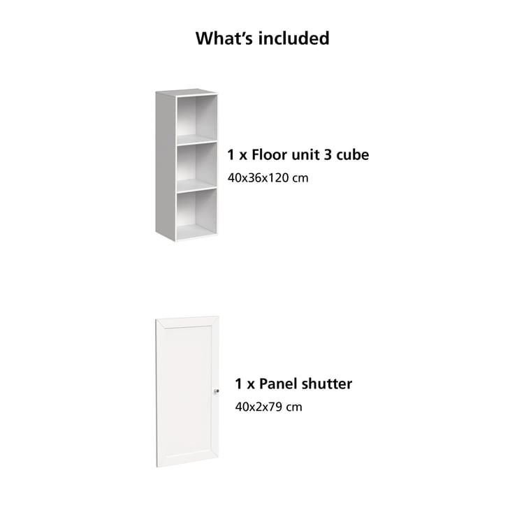Helios Soho 1-Door Book Cabinet - White