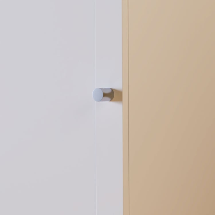 Helios Soho 1-Door Book Cabinet with Legs - White