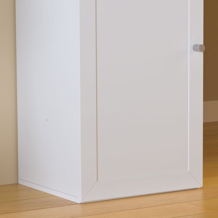 Helios Soho 1-Door Book Cabinet with Drawers - White