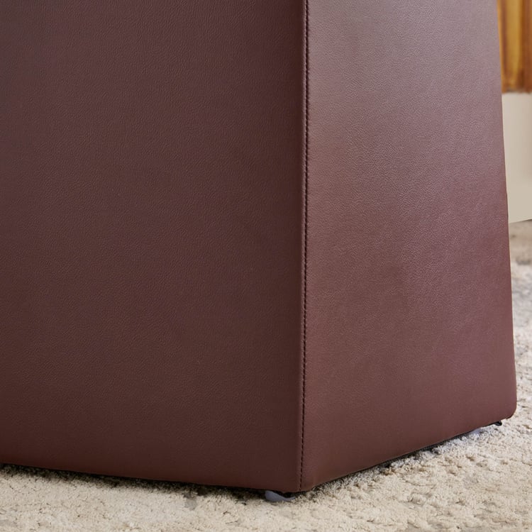Baxton Faux Leather Ottoman - Brown