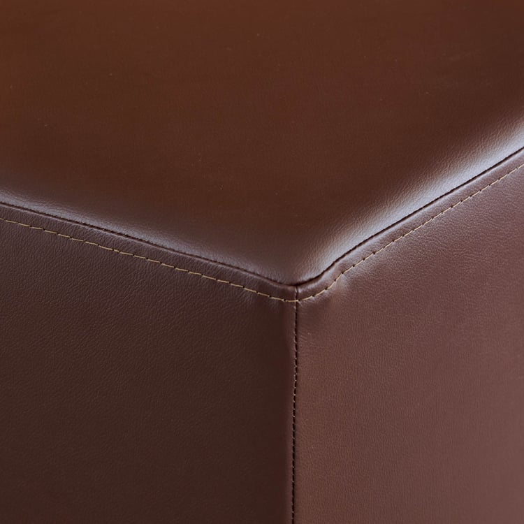 Baxton Faux Leather Ottoman - Brown