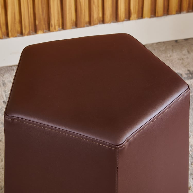 Baxton Faux Leather Ottoman - Brown