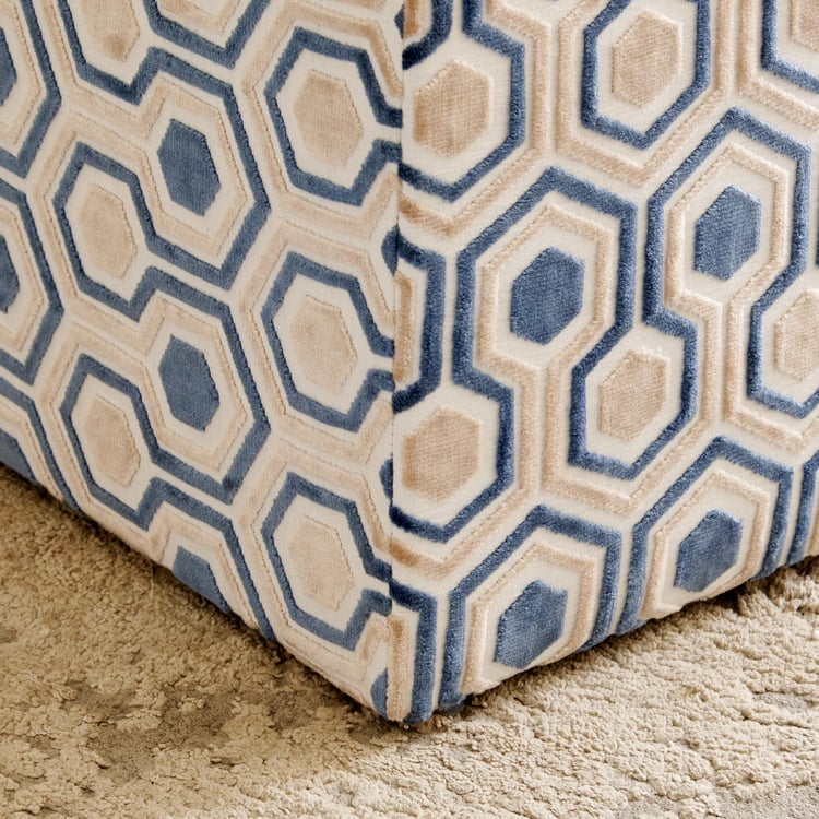 Glaxia Fabric Ottoman with Storage - Beige