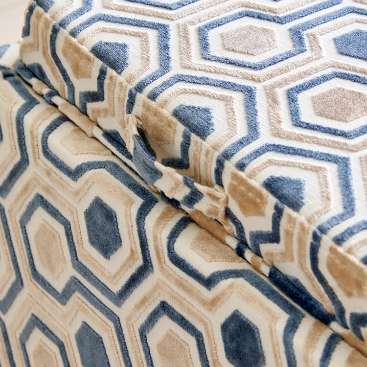 Glaxia Fabric Ottoman with Storage - Beige