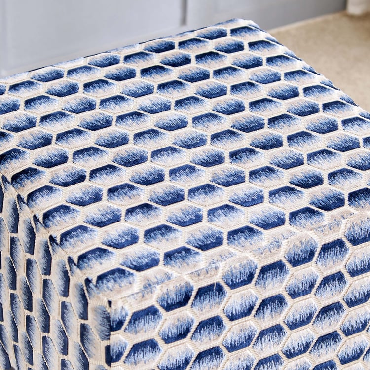 Katie Fabric Pouffe - Blue