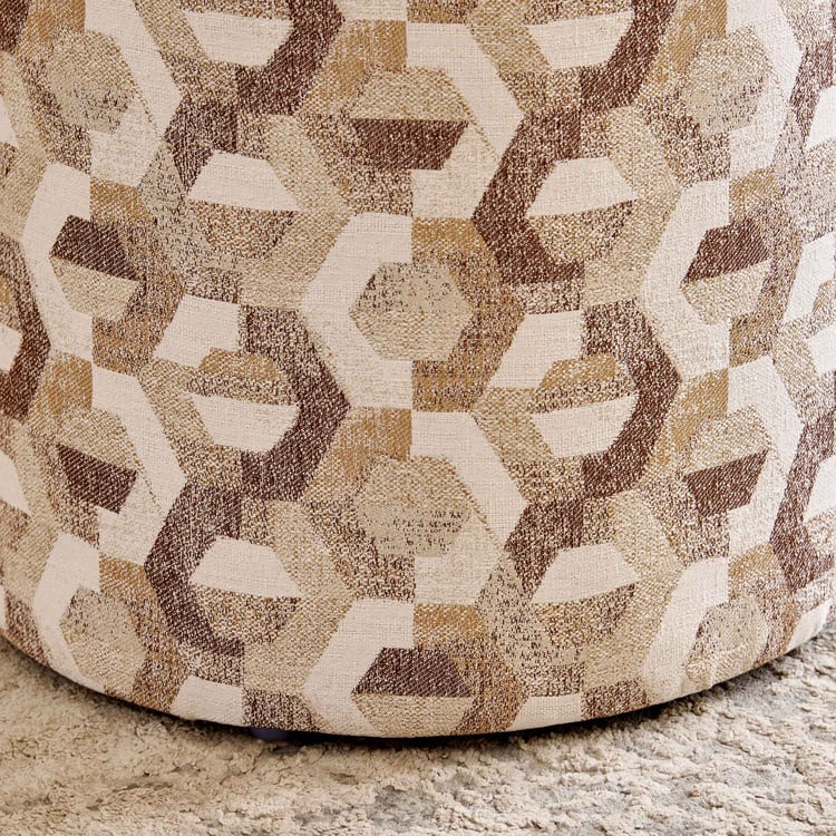 Meika Fabric Ottoman with Storage - Brown