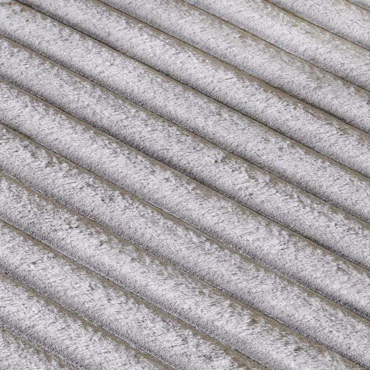 Quartz Oslo Striped High-Low Carpet with Canvas Backing - 180x120cm