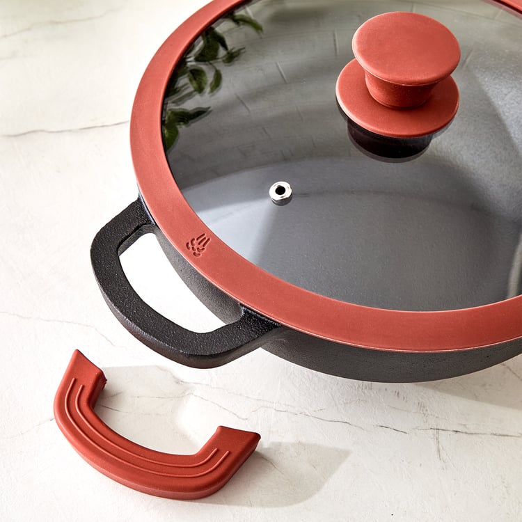 Terra Tales Sally Cast Iron Kadhai with Lid - 2.5L