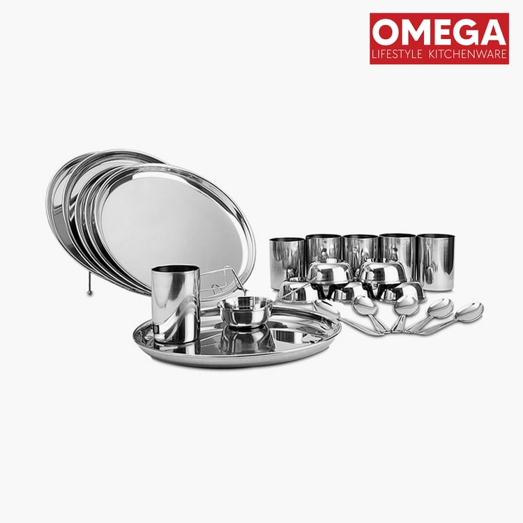 OMEGA 24Pcs Stainless Steel Dinner Set