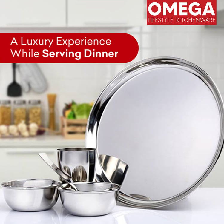 OMEGA 24Pcs Stainless Steel Dinner Set