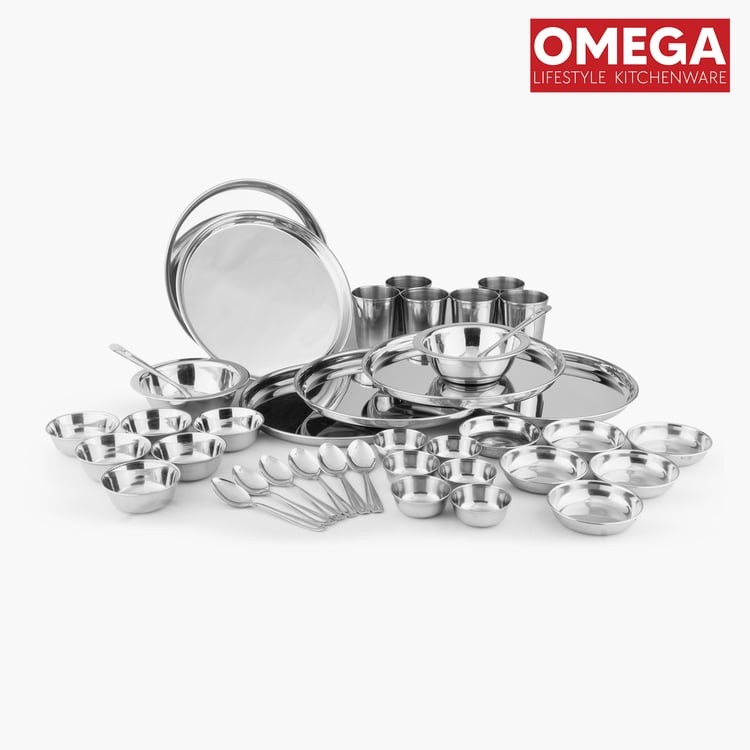 OMEGA 40Pcs Stainless Steel Dinner Set