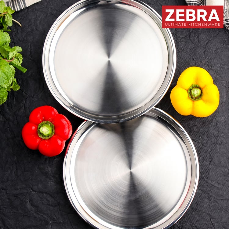 ZEBRA Set of 2 Stainless Steel Double Wall Side Plates - 21cm