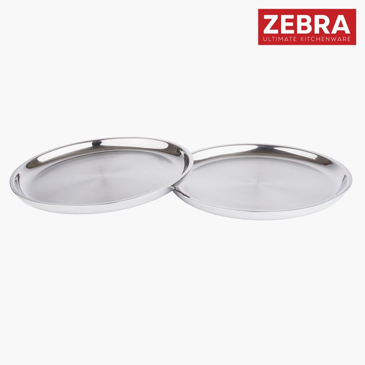 ZEBRA Set of 2 Stainless Steel Double Wall Side Plates - 21cm