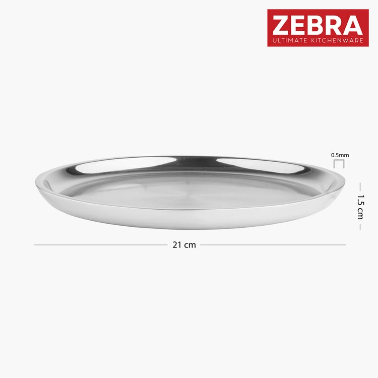 ZEBRA Set of 2 Stainless Steel Double Wall Side Plates - 21cm