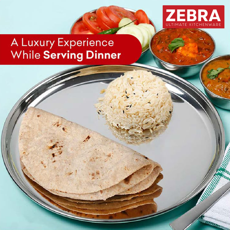 ZEBRA Set of 6 Stainless Steel Dinner Plate - 20cm