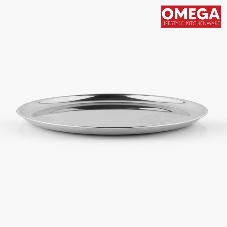 OMEGA Ivy Set of 4 Stainless Steel Dinner Plate - 28cm