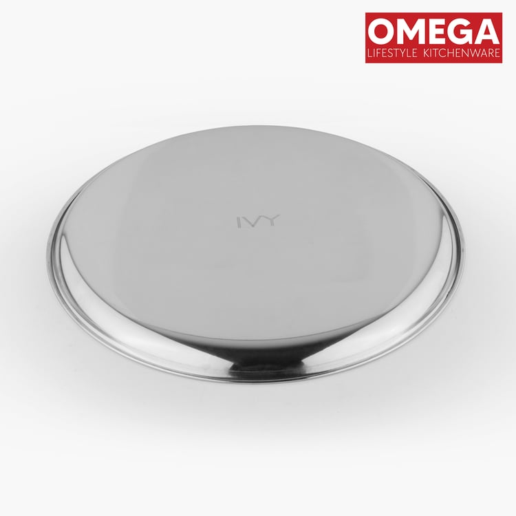 OMEGA Ivy Set of 4 Stainless Steel Dinner Plate - 28cm