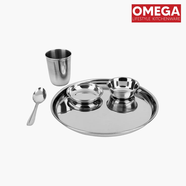 OMEGA 5Pcs Stainless Steel Dinner Set