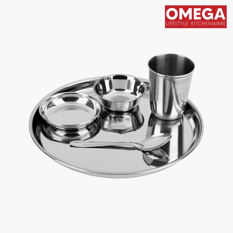 OMEGA 5Pcs Stainless Steel Dinner Set