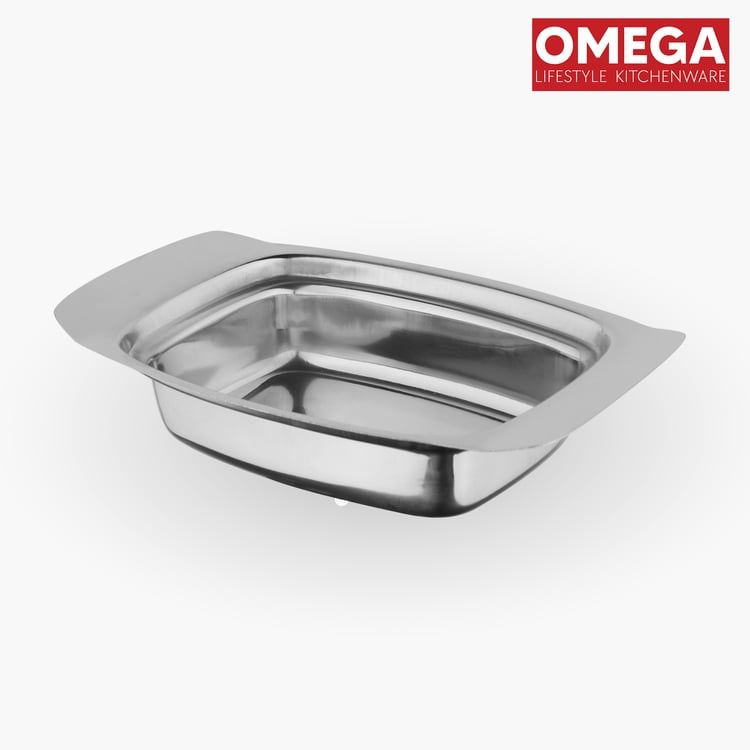 OMEGA Stainless Steel Butter Dish with Butter Knife