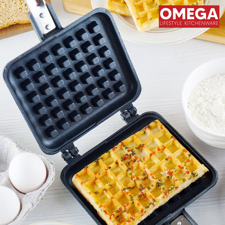 OMEGA Aluminium Non-Stick Waffle Maker