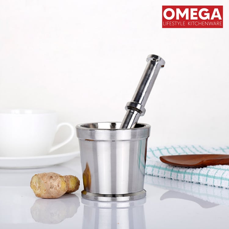 OMEGA Stainless Steel Mortar and Pestle