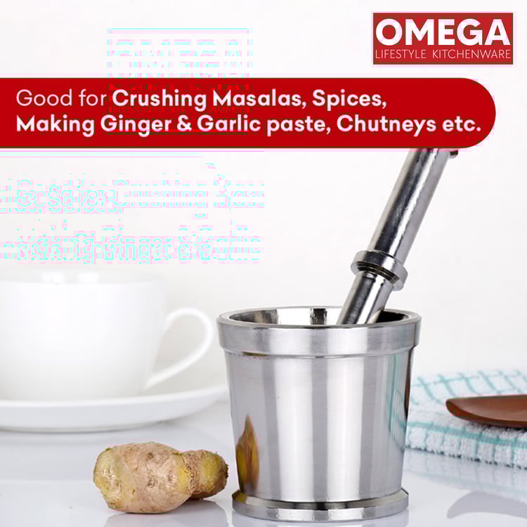 OMEGA Stainless Steel Mortar and Pestle