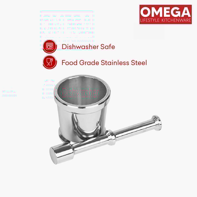 OMEGA Stainless Steel Mortar and Pestle