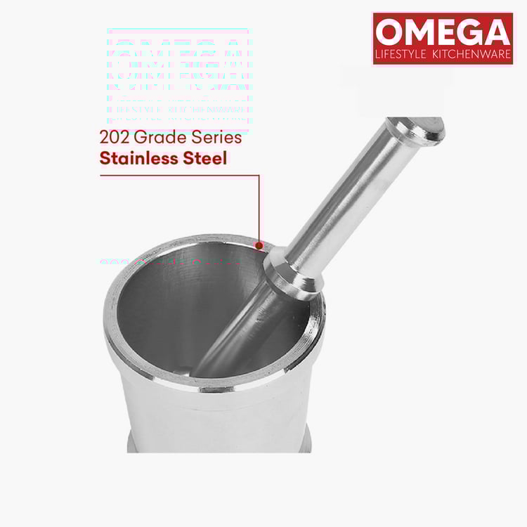 OMEGA Stainless Steel Mortar and Pestle