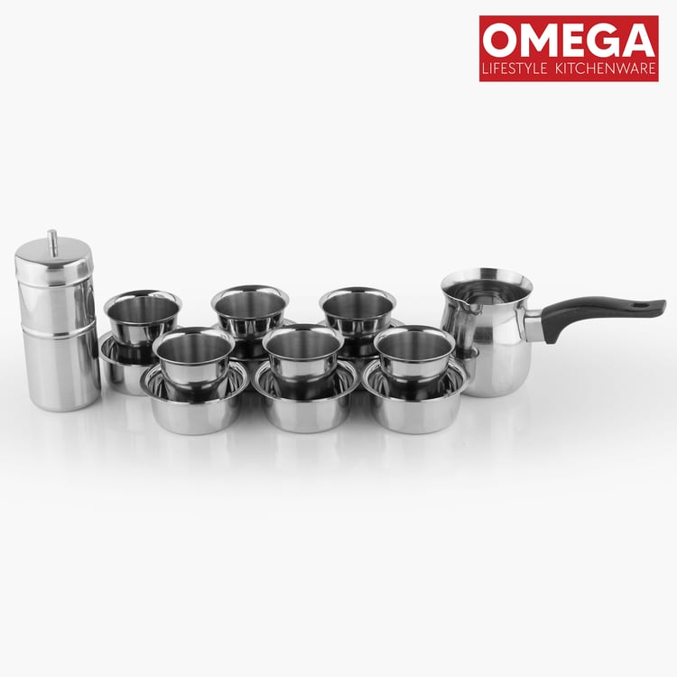 OMEGA 14Pcs Stainless Steel Filter Coffee Maker