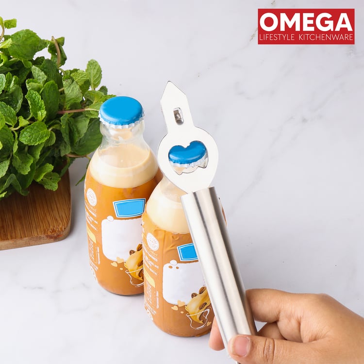 OMEGA Stainless Steel Bottle Opener with Handle