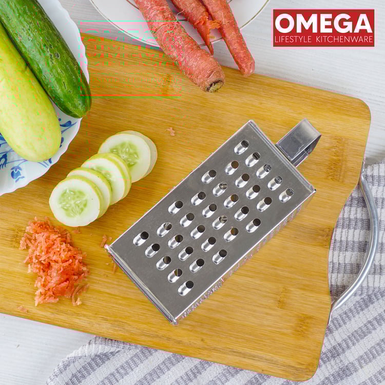OMEGA Stainless Steel 8-in-1 Four-Sided Grater and Slicer