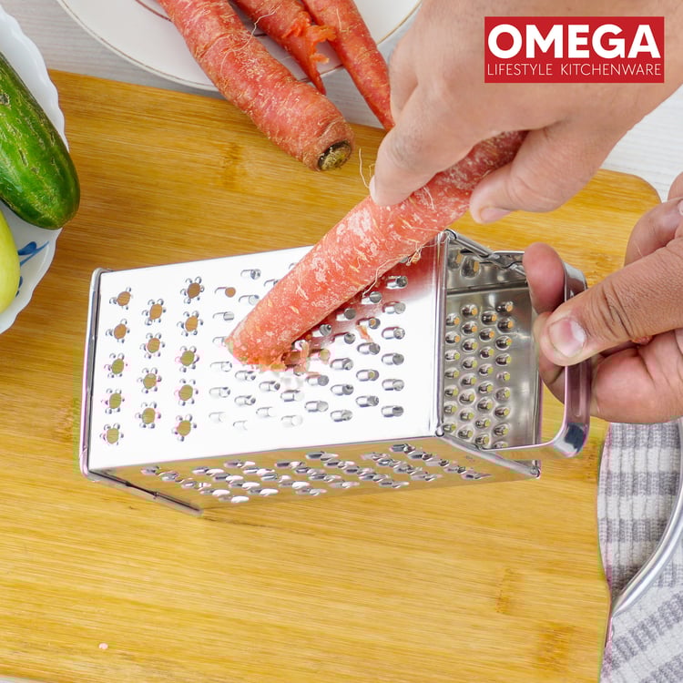 OMEGA Stainless Steel 8-in-1 Four-Sided Grater and Slicer