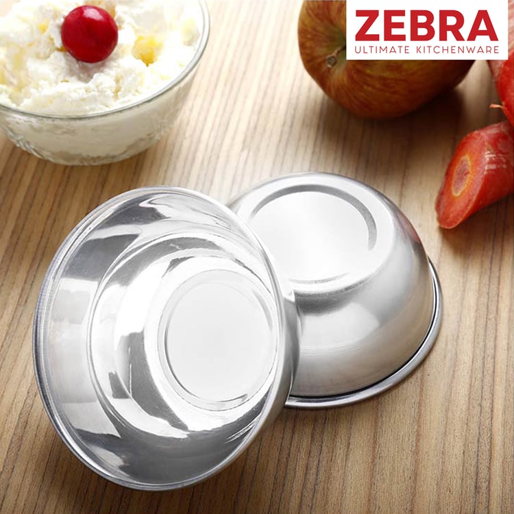 ZEBRA Set of 4 Stainless Steel Veg Bowls - 220ml