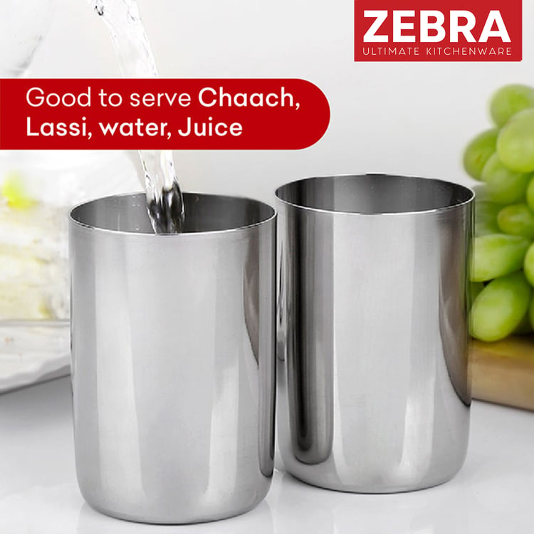 ZEBRA Set of 6 Stainless Steel Glass - 300ml