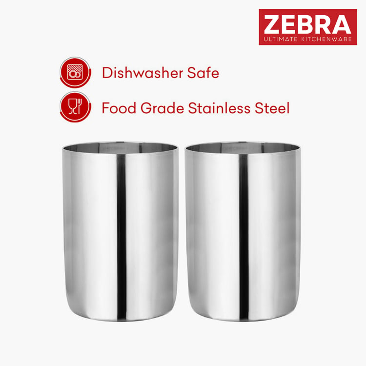 ZEBRA Set of 6 Stainless Steel Glass - 300ml