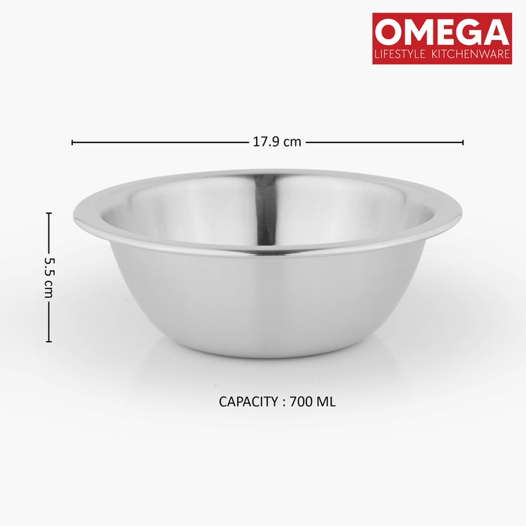 OMEGA Ivy Set of 2 Stainless Steel Serving Bowl - 700ml