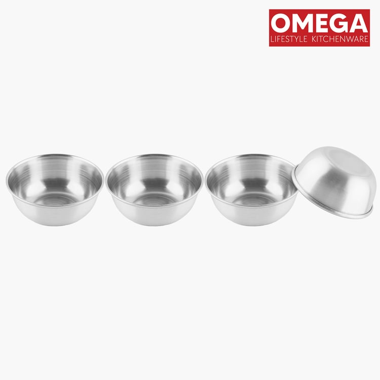 OMEGA IVY Set of 4 Stainless Steel Serving Bowls - 250ml